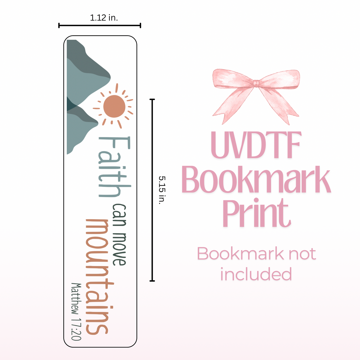 Move Mountains Double Sided Bookmark