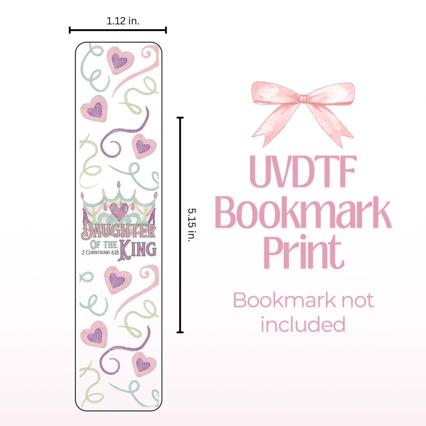 Daughter of the King Double Sided Bookmark