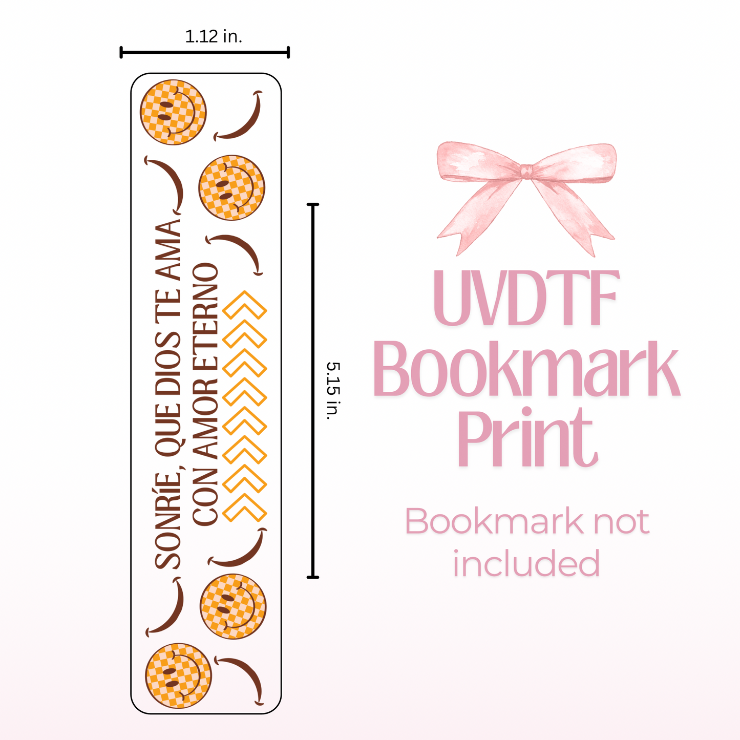 Sonrie Dios Te Ama Double Sided Bookmark