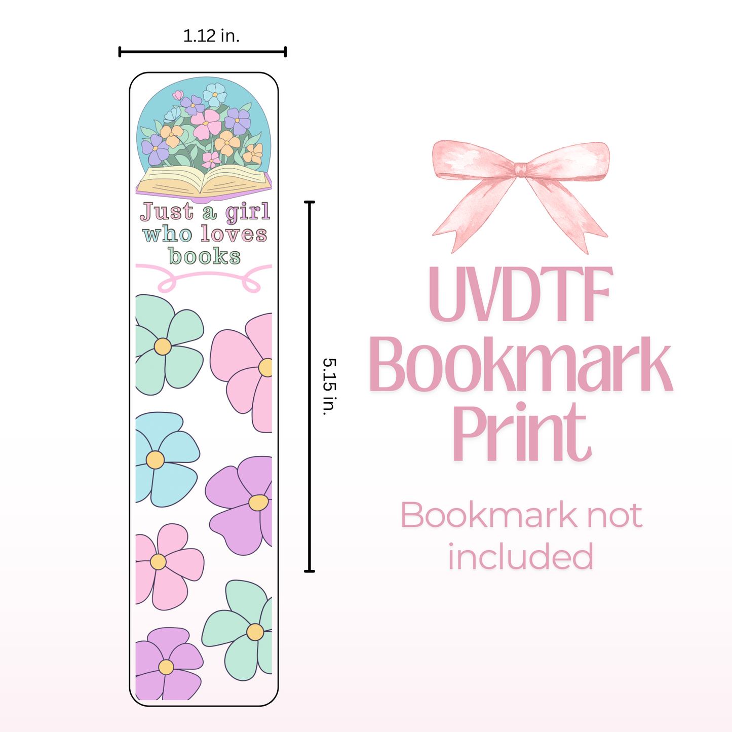 Just a Girl Books Double Sided Bookmark