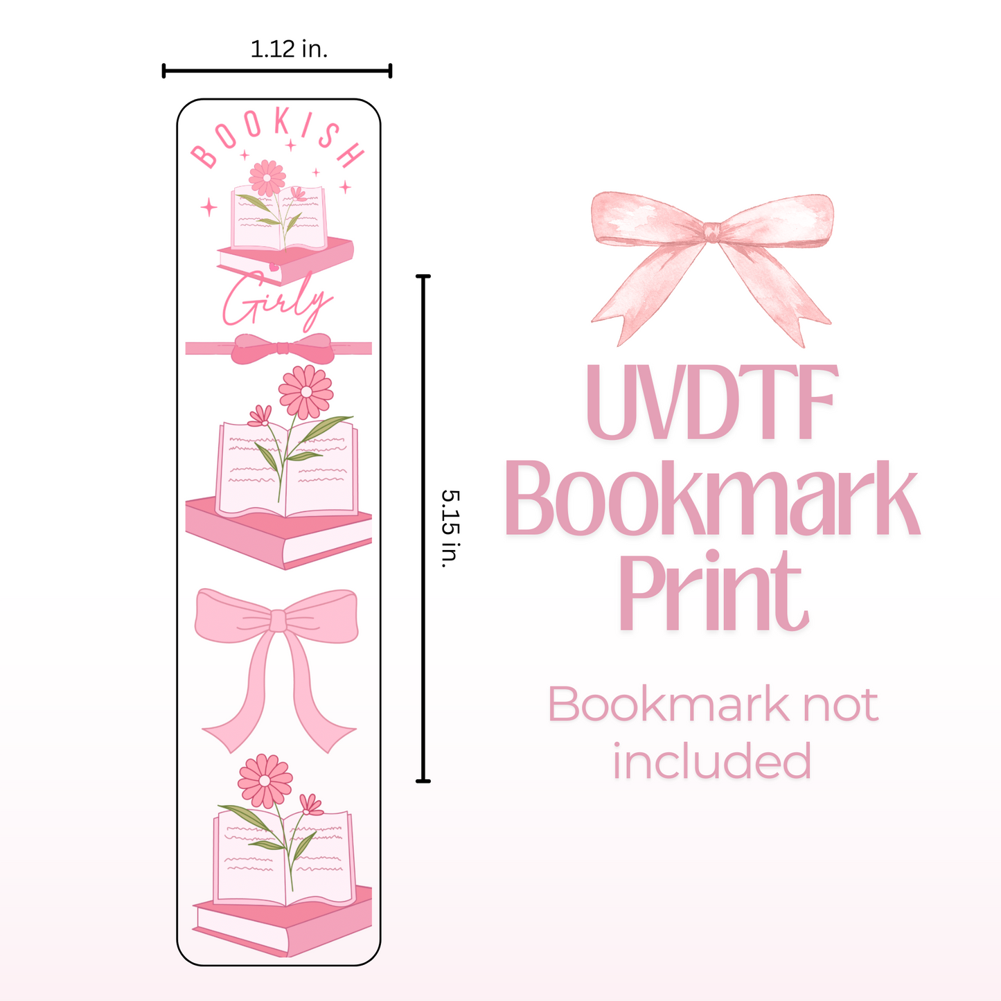 Bookish Girly Double Sided Bookmark