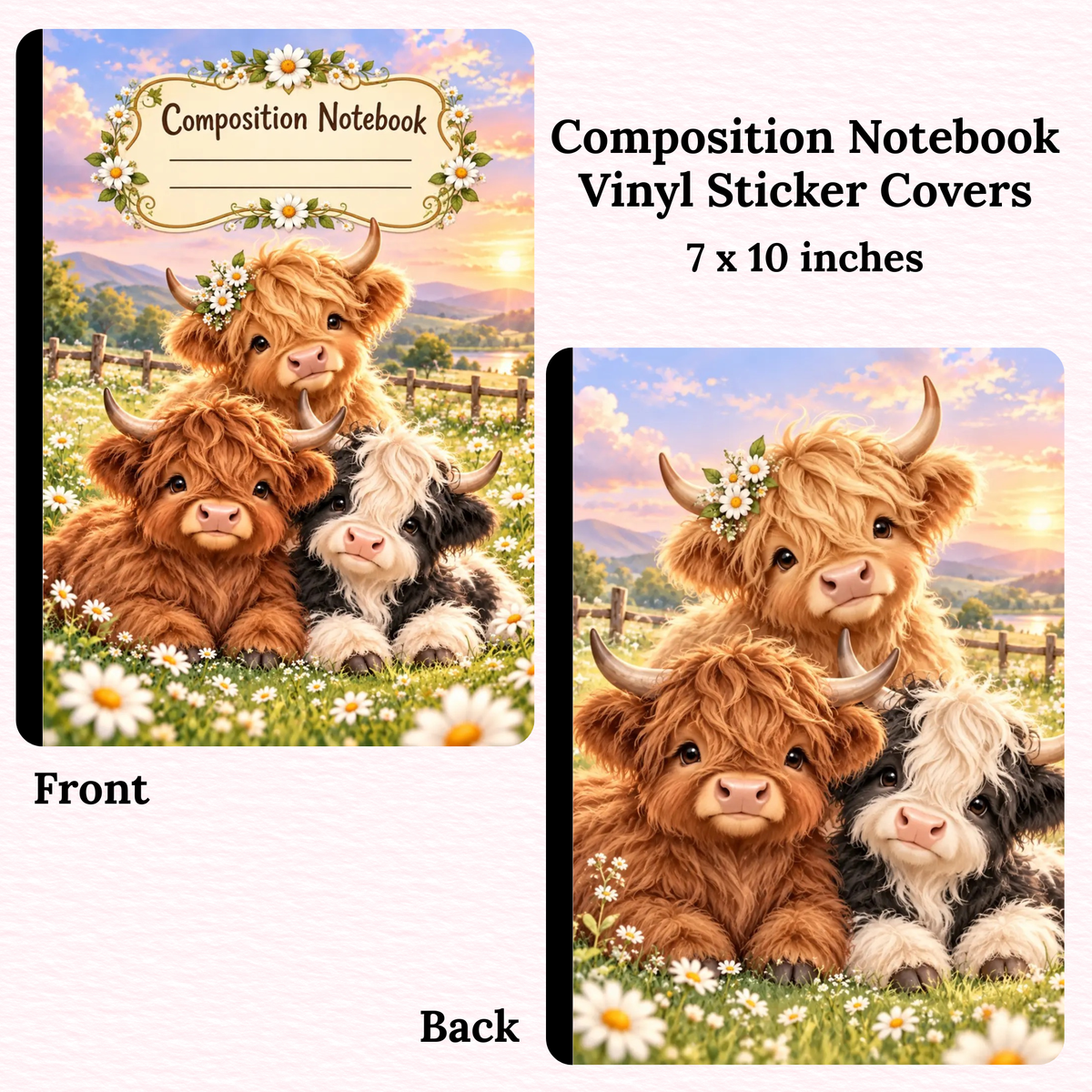Cows Composition Notebook Vinyl Cover