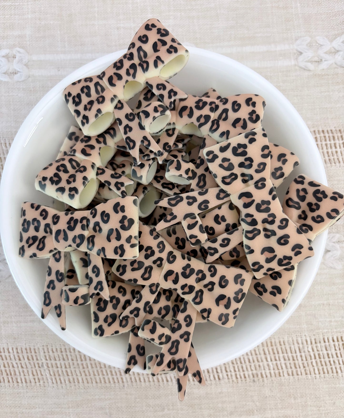 Animal Print Silicone Straw Topper