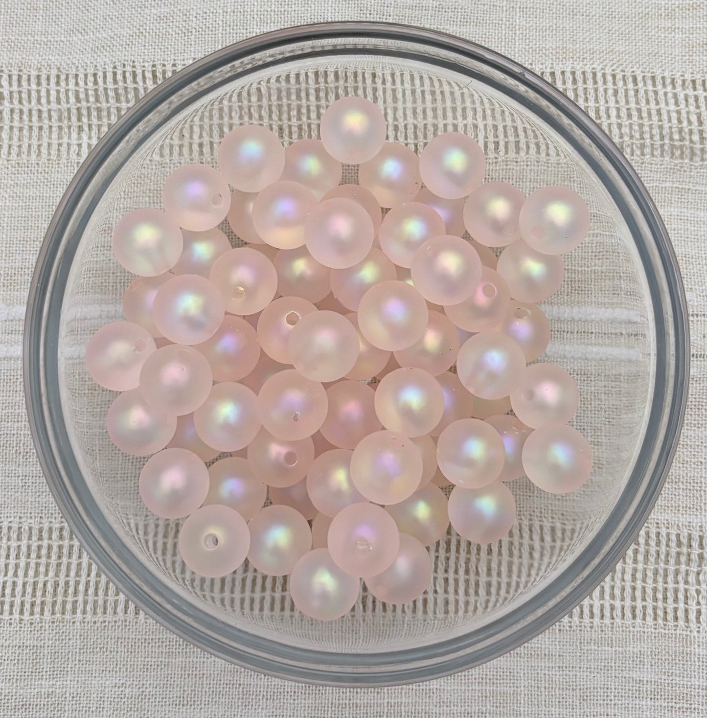 Light Pink 16mm Frosted Acrylic Bead (Pack of 10)