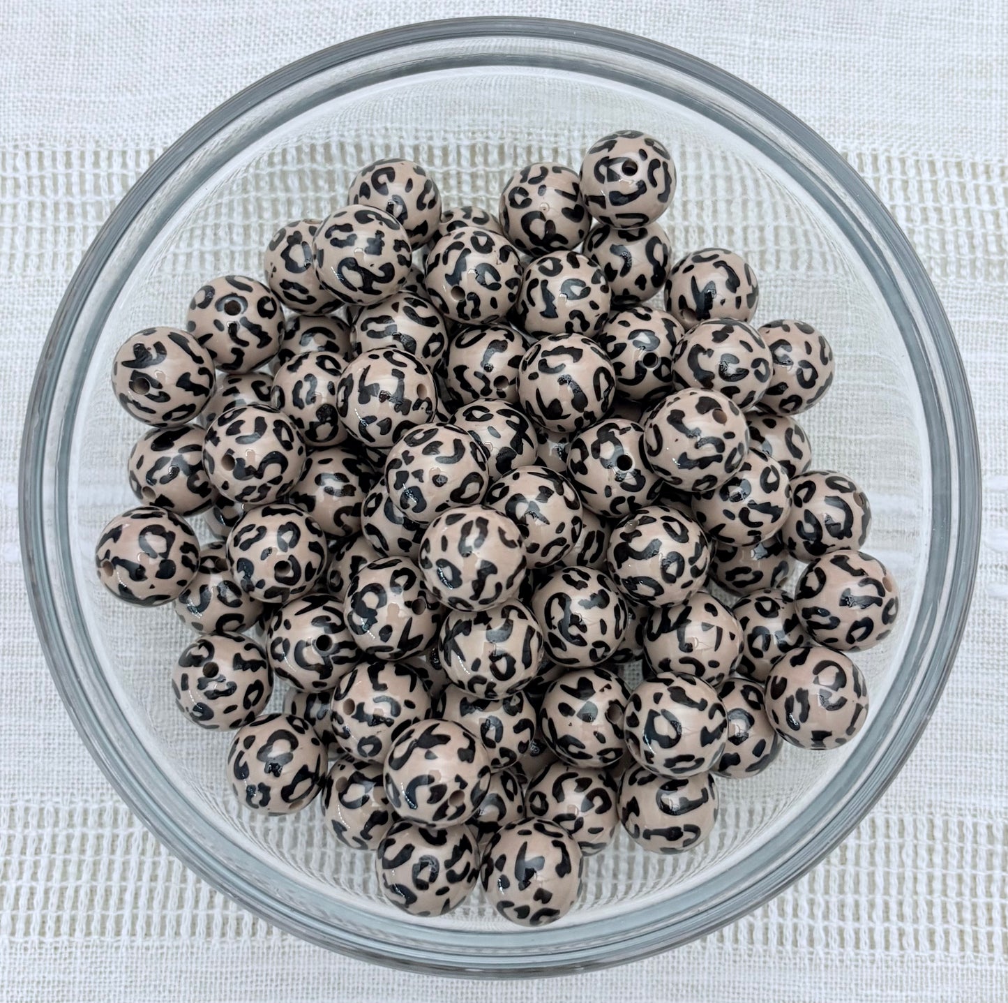 Cheetah 16mm Acrylic Bead (Pack of 5)