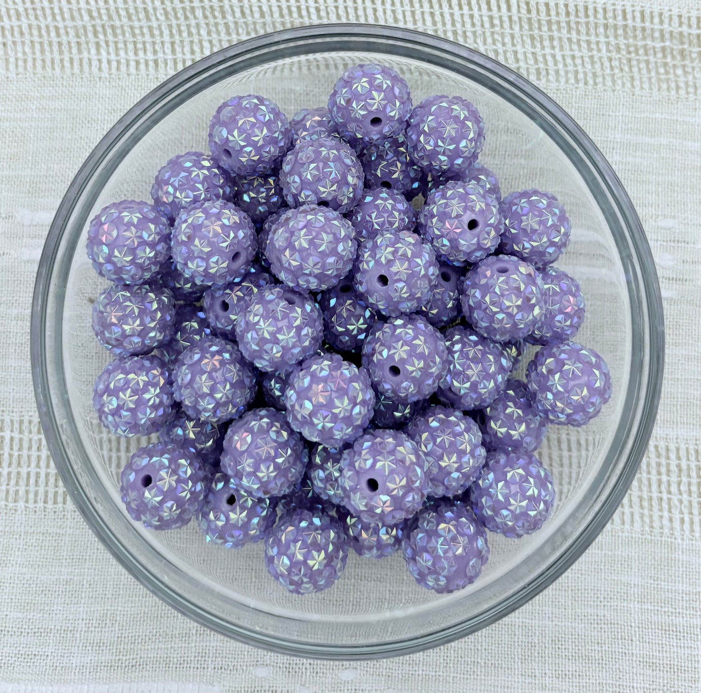 Purple 20mm Rhinestone Bead (Pack of 5)