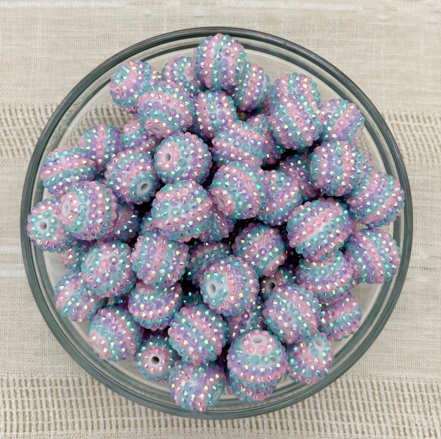 Pastel 20mm Rhinestone Bead (Pack of 5)