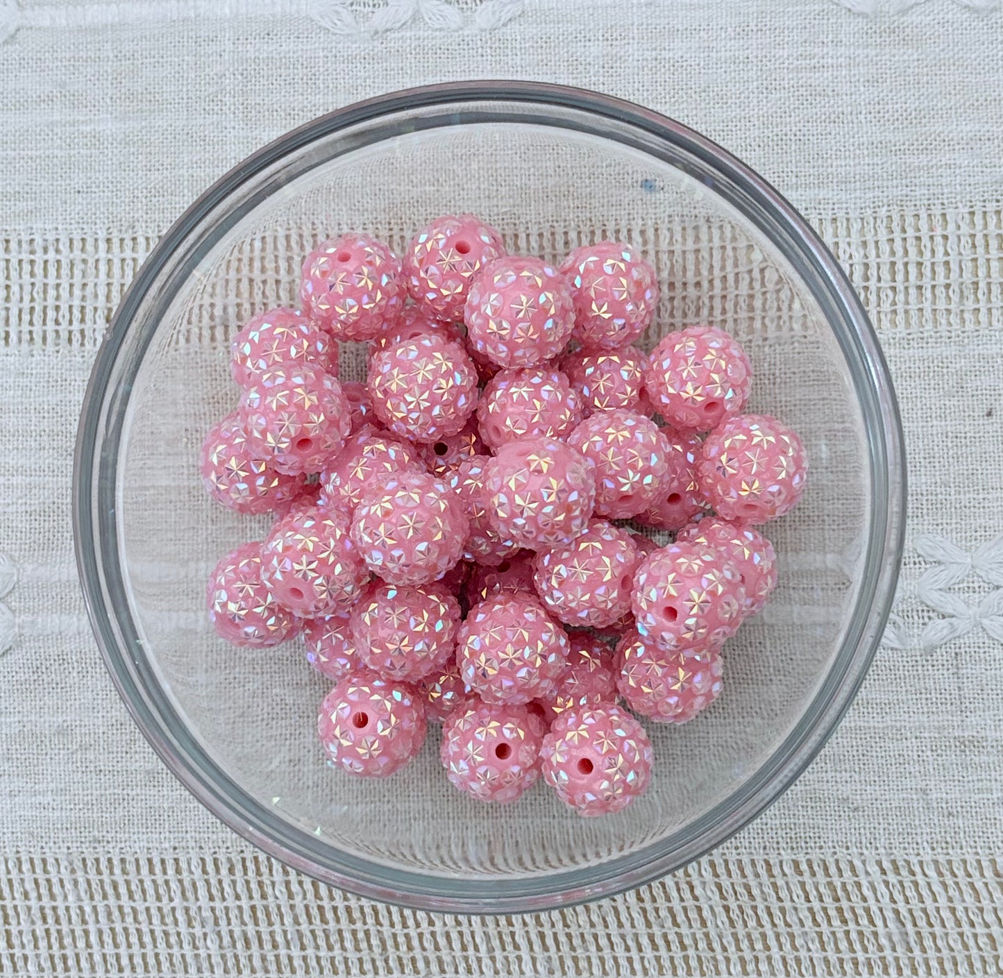 Pink 20mm Rhinestone Bead (Pack of 5)