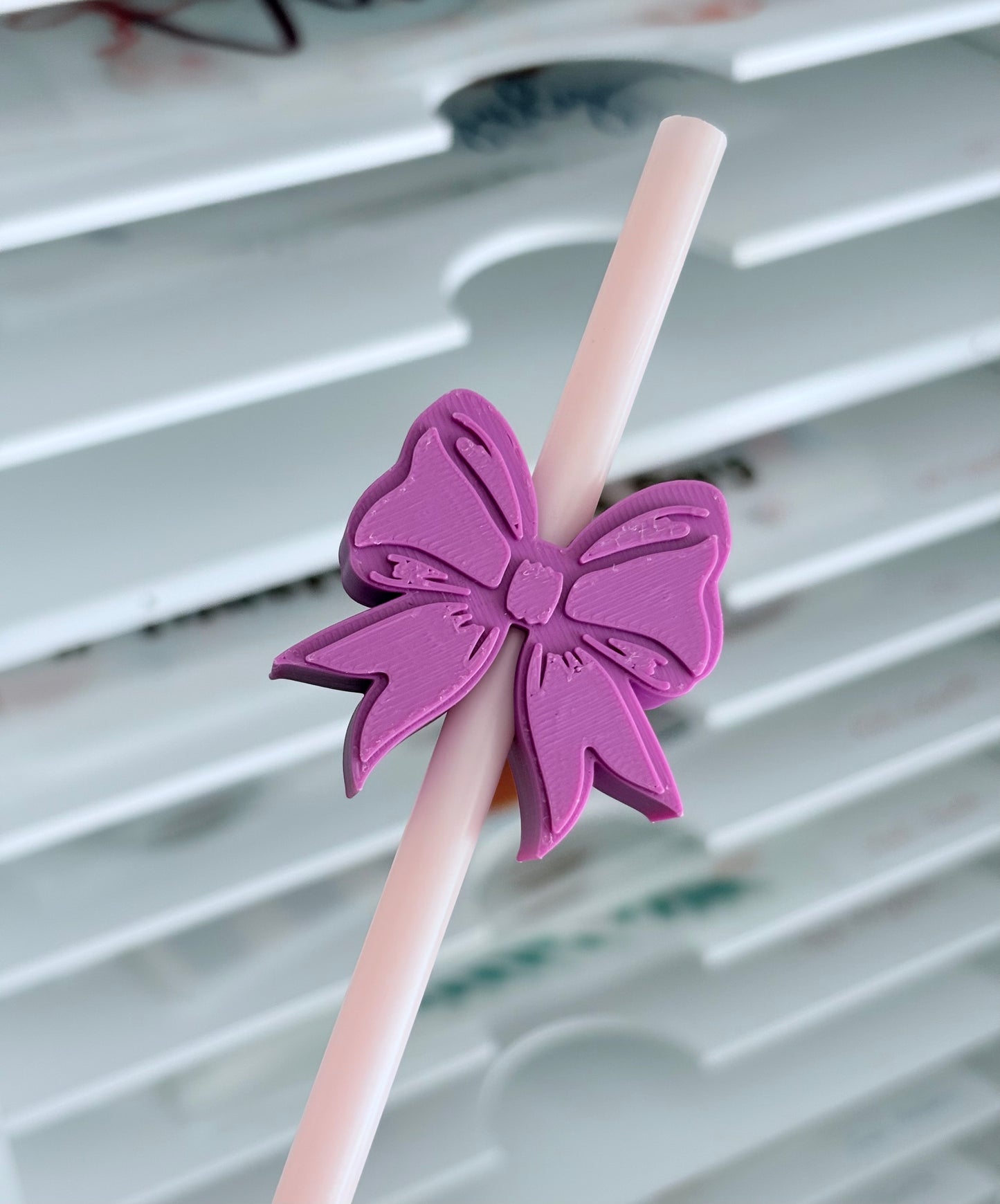 Purple Bow 3D Topper