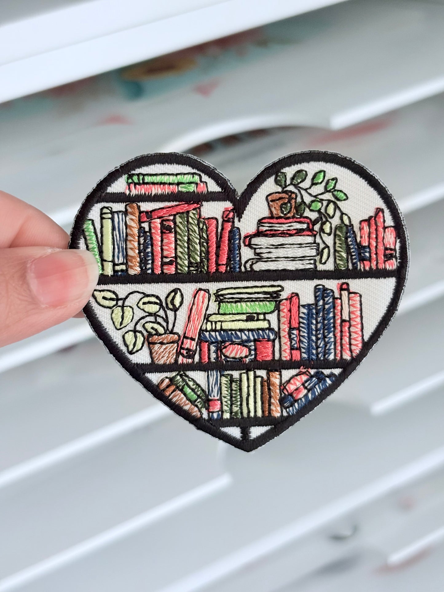 Heart Books Small Patch
