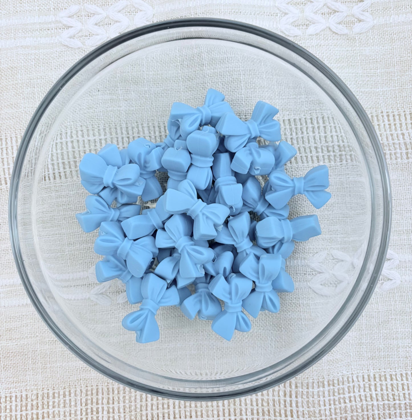 Blue Bow Focal Bead (side hole)