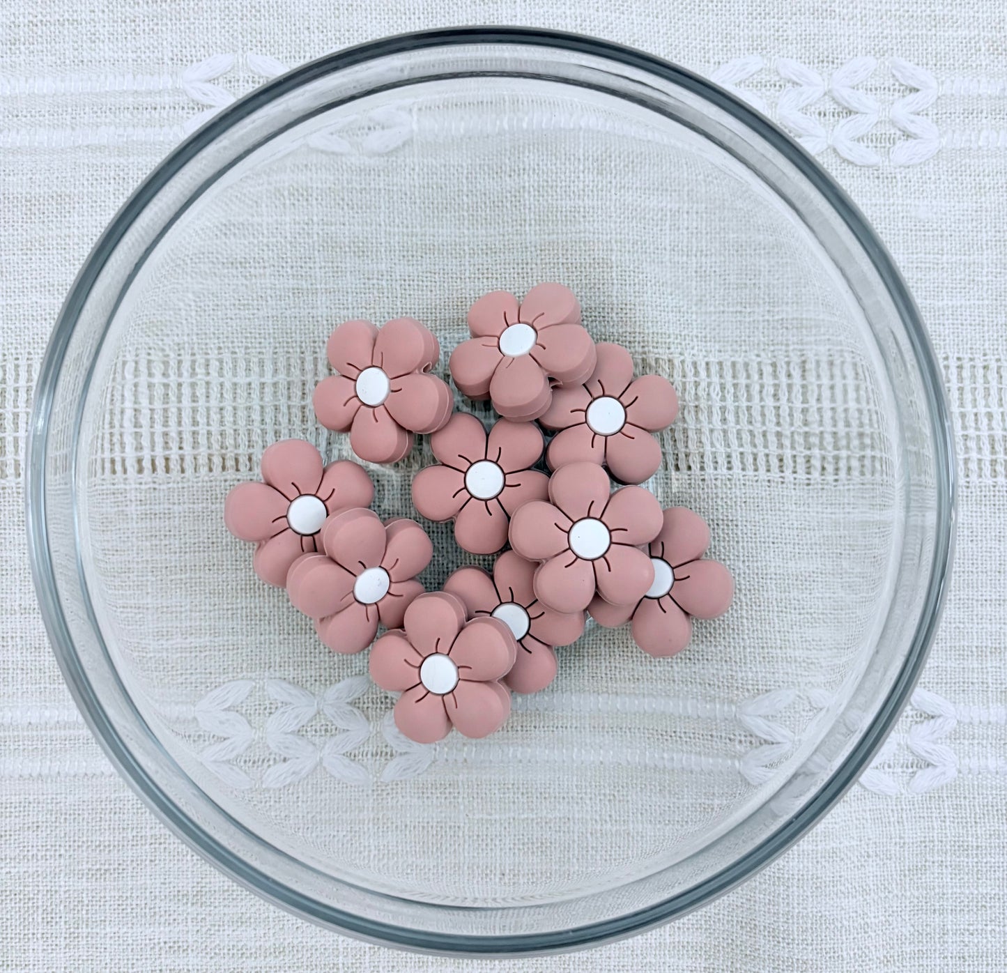 Pink Daisy Focal Bead