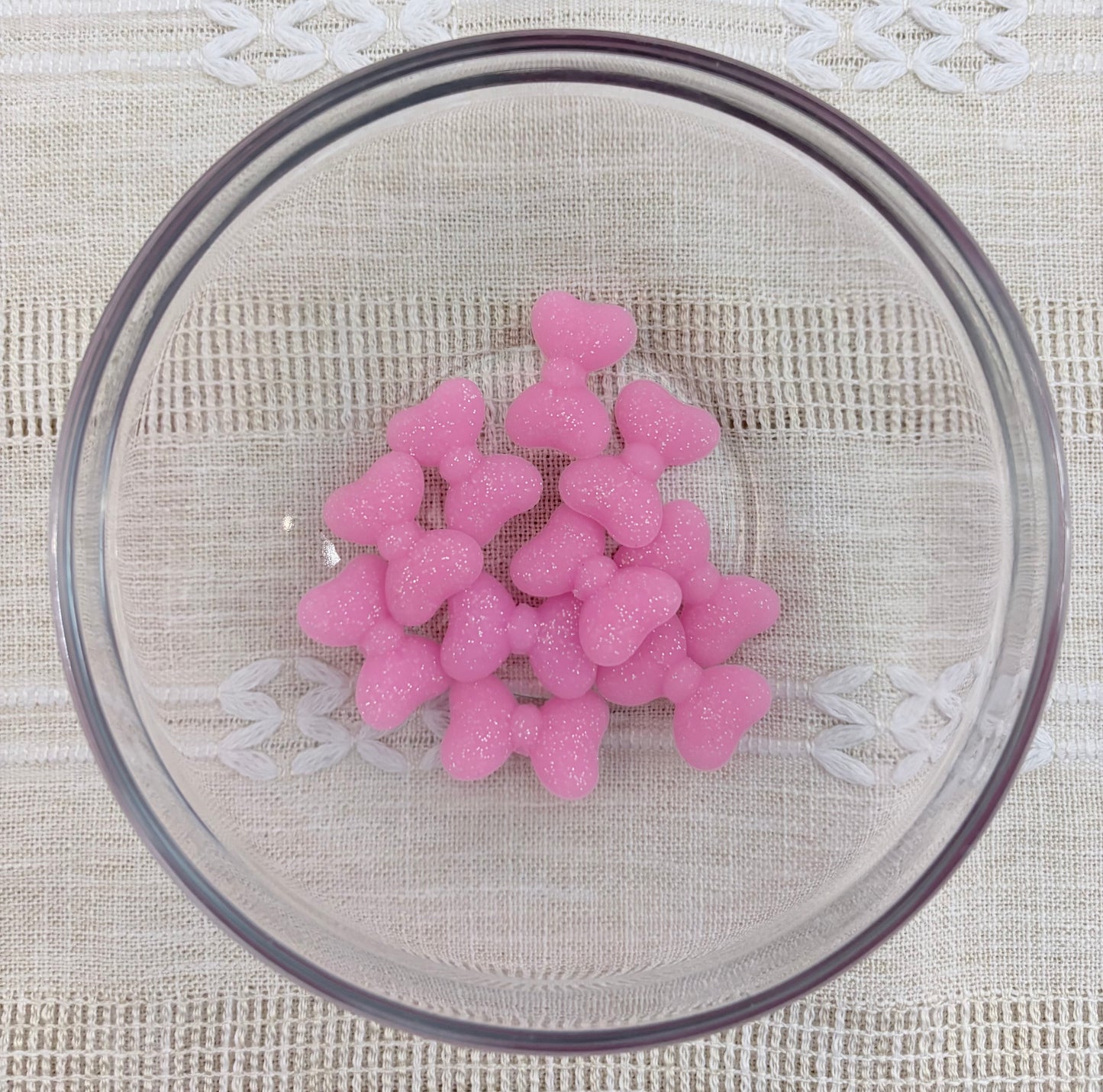 Glitter Bows Focal Bead (Multiple Colors)