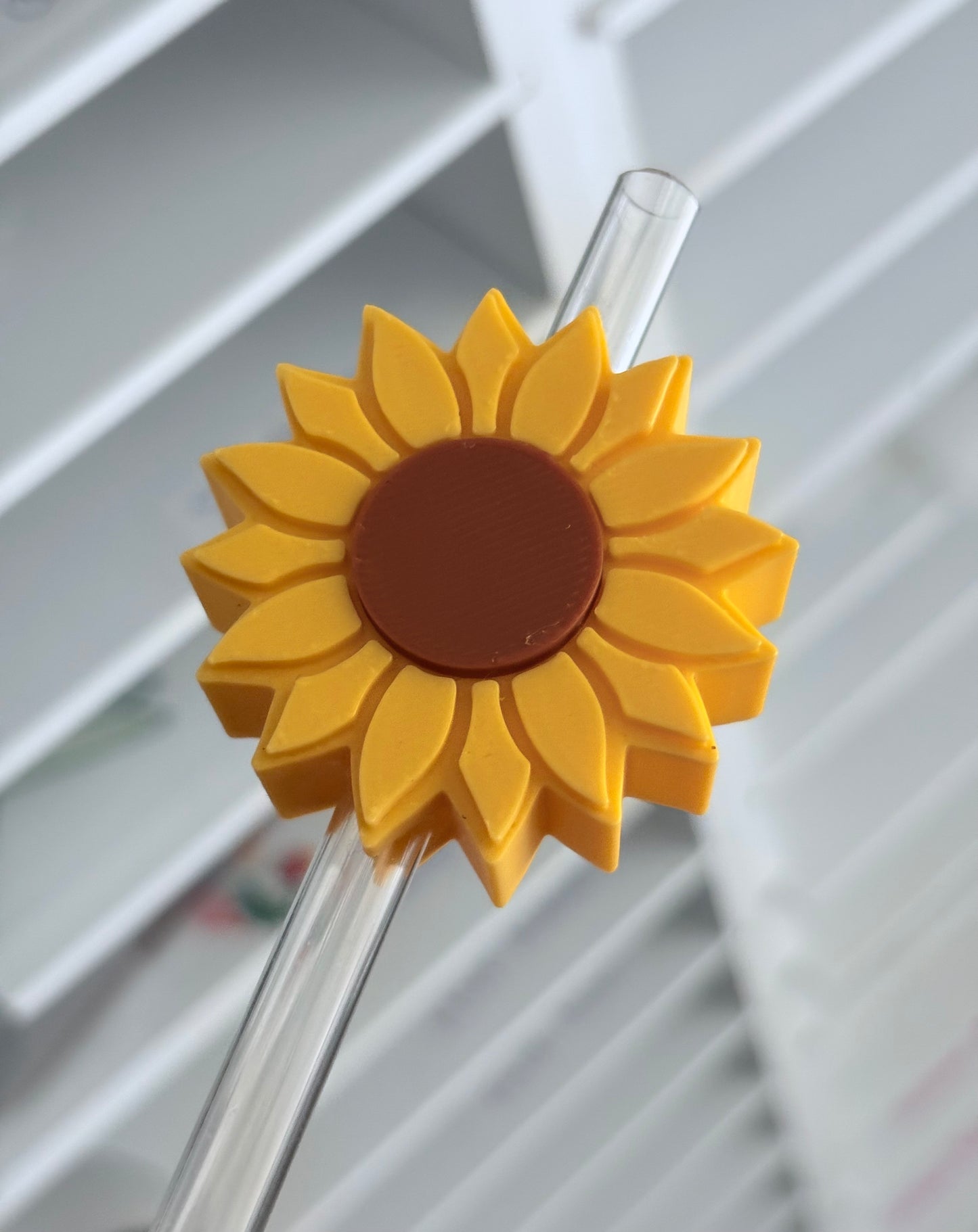 Sunflower 3D Straw Topper