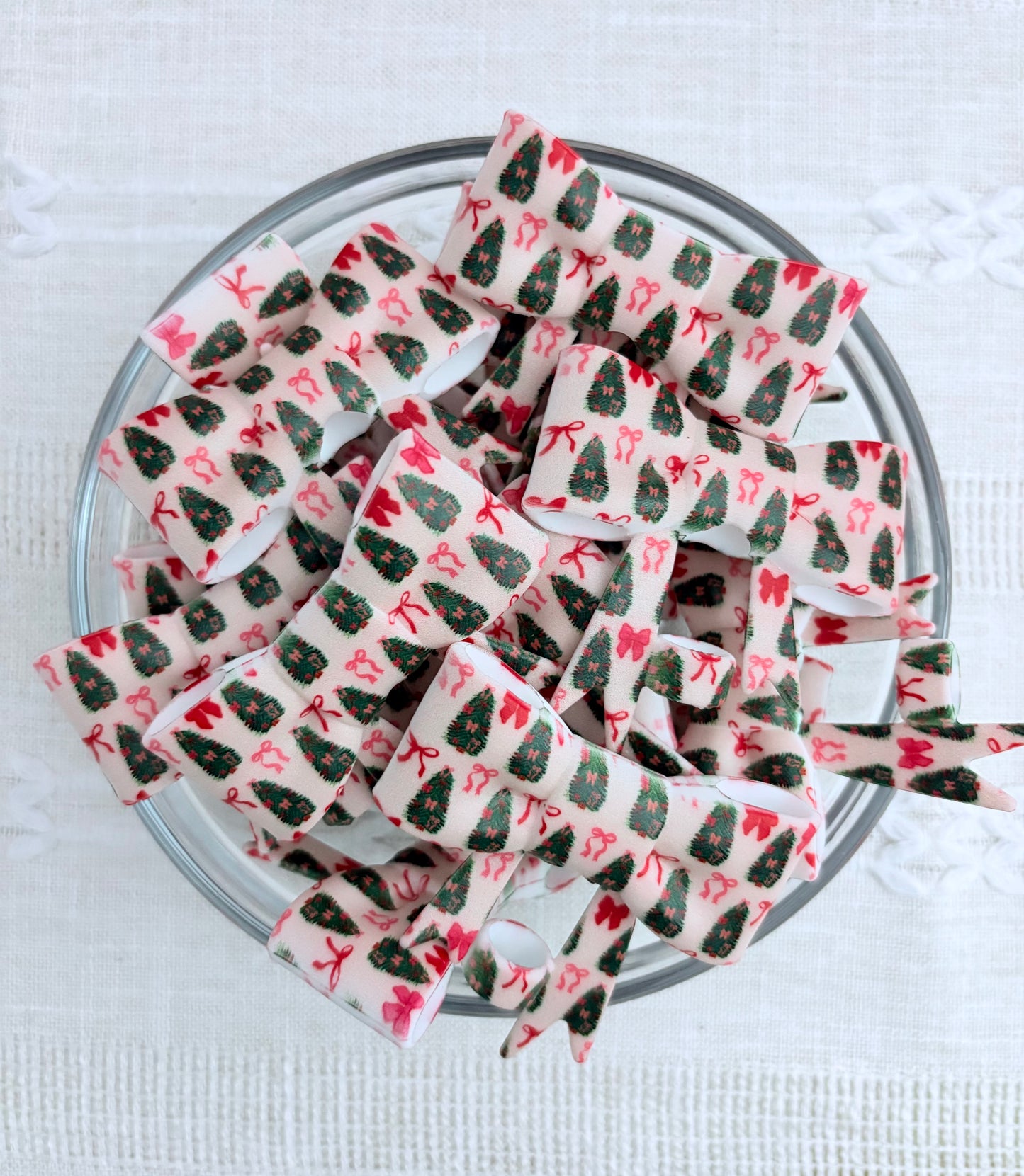 Trees and Bows Silicone Bow Straw Topper