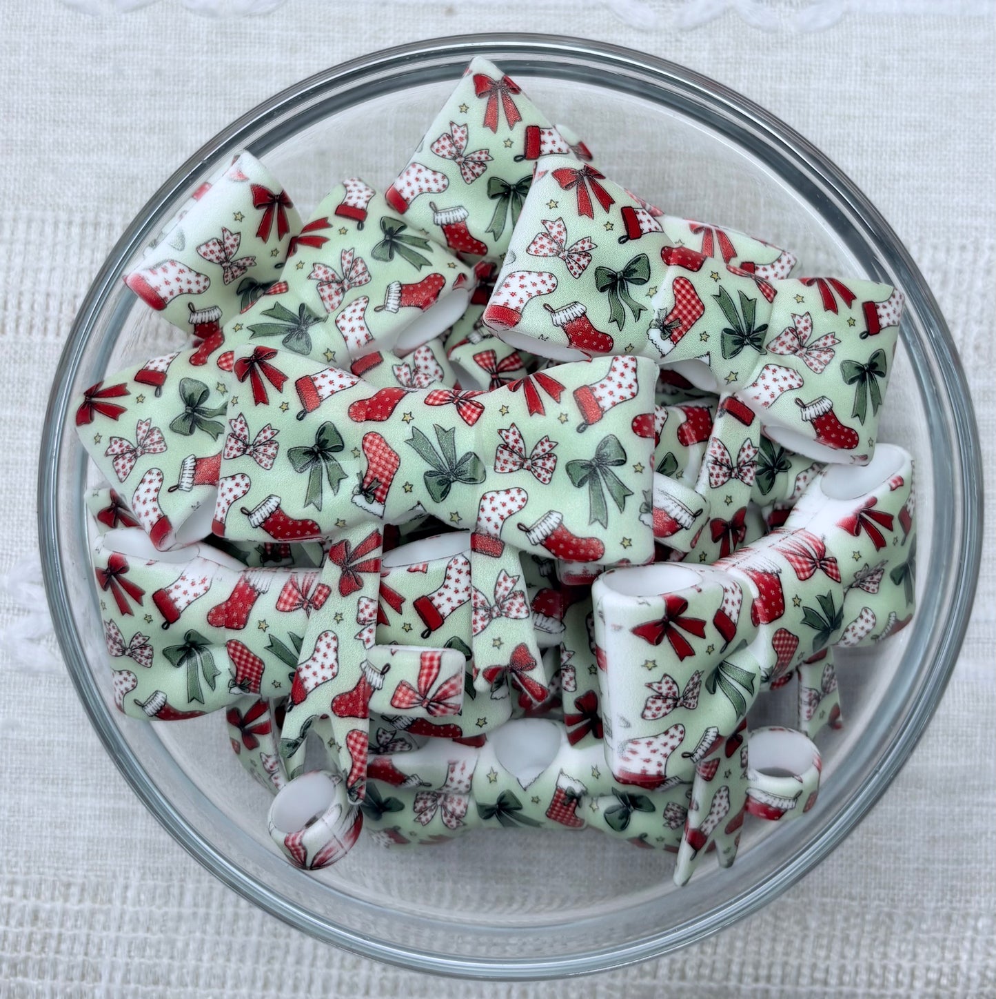 Christmas Stockings Silicone Straw Topper
