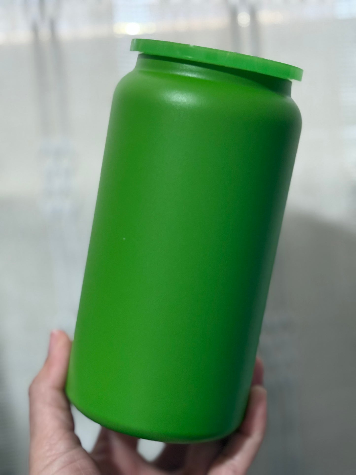 16oz Stainless Steel Lime Green Matte Finish Blank Cup