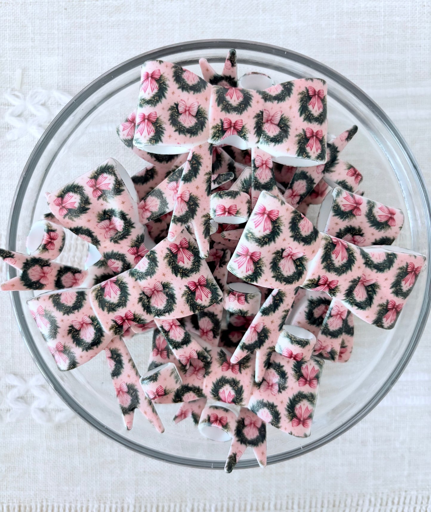 Wreaths Silicone Bow Straw Topper