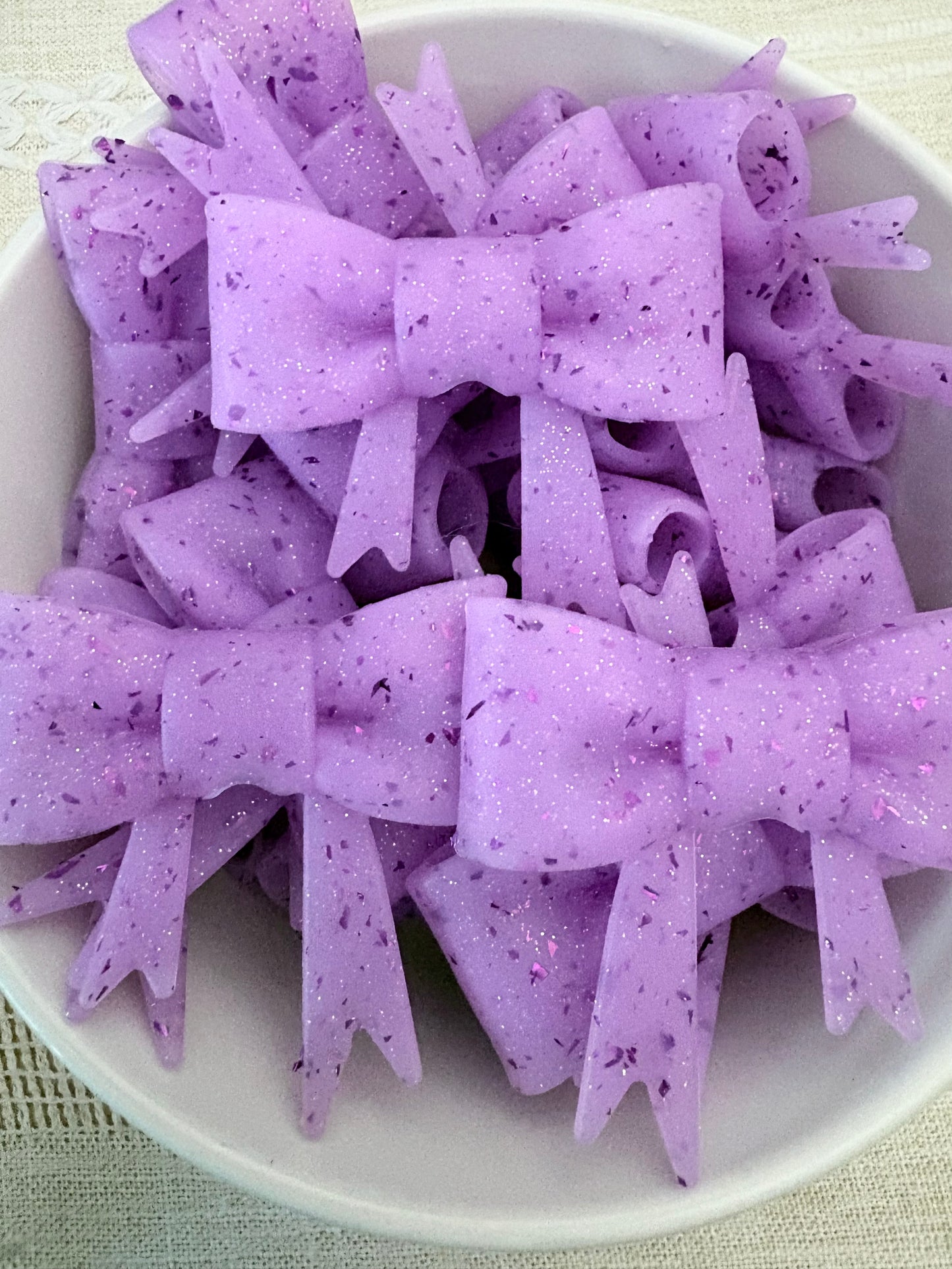 Glitter Purple Silicone Straw Topper