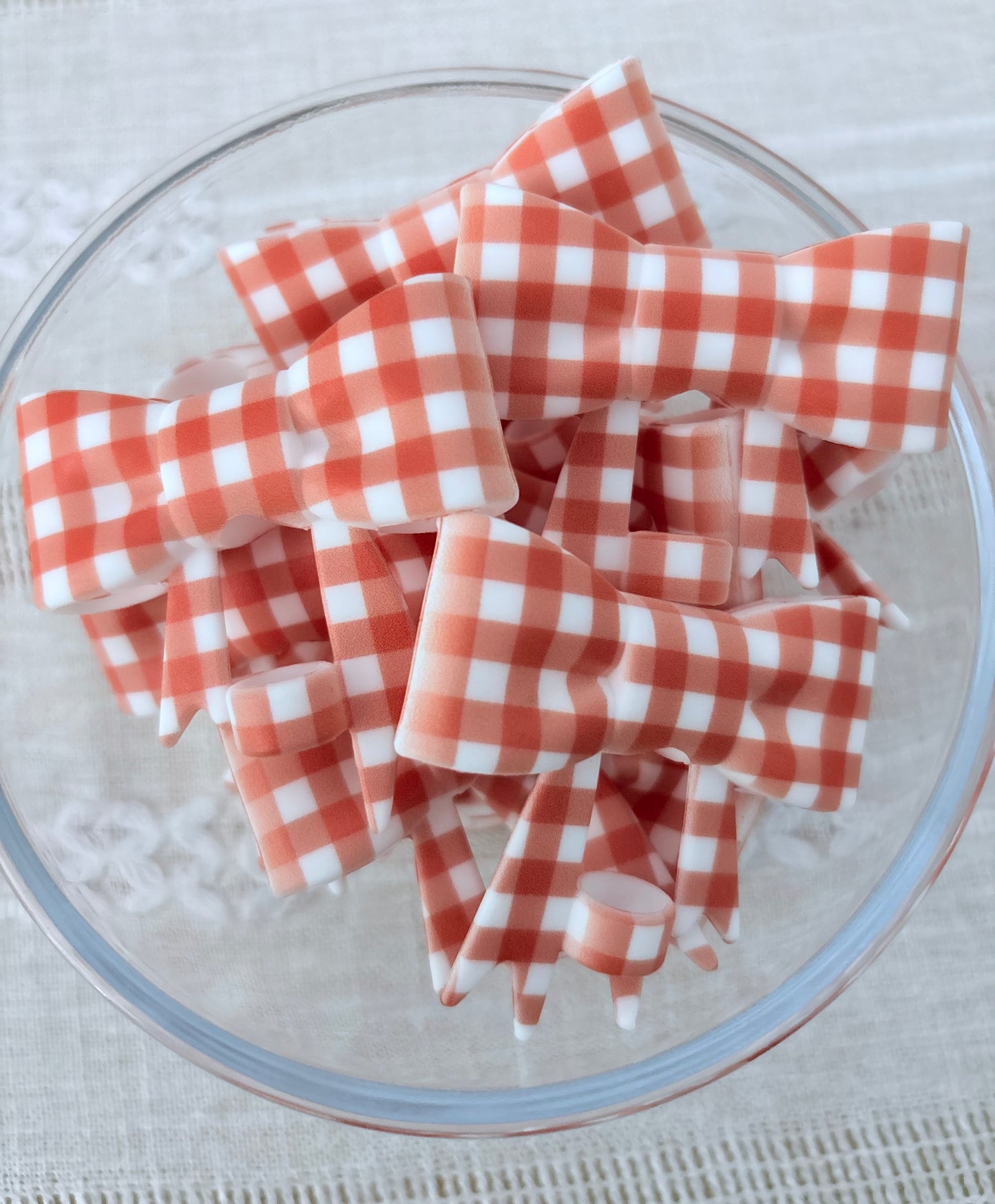 Orange Plaid Silicone Straw Topper