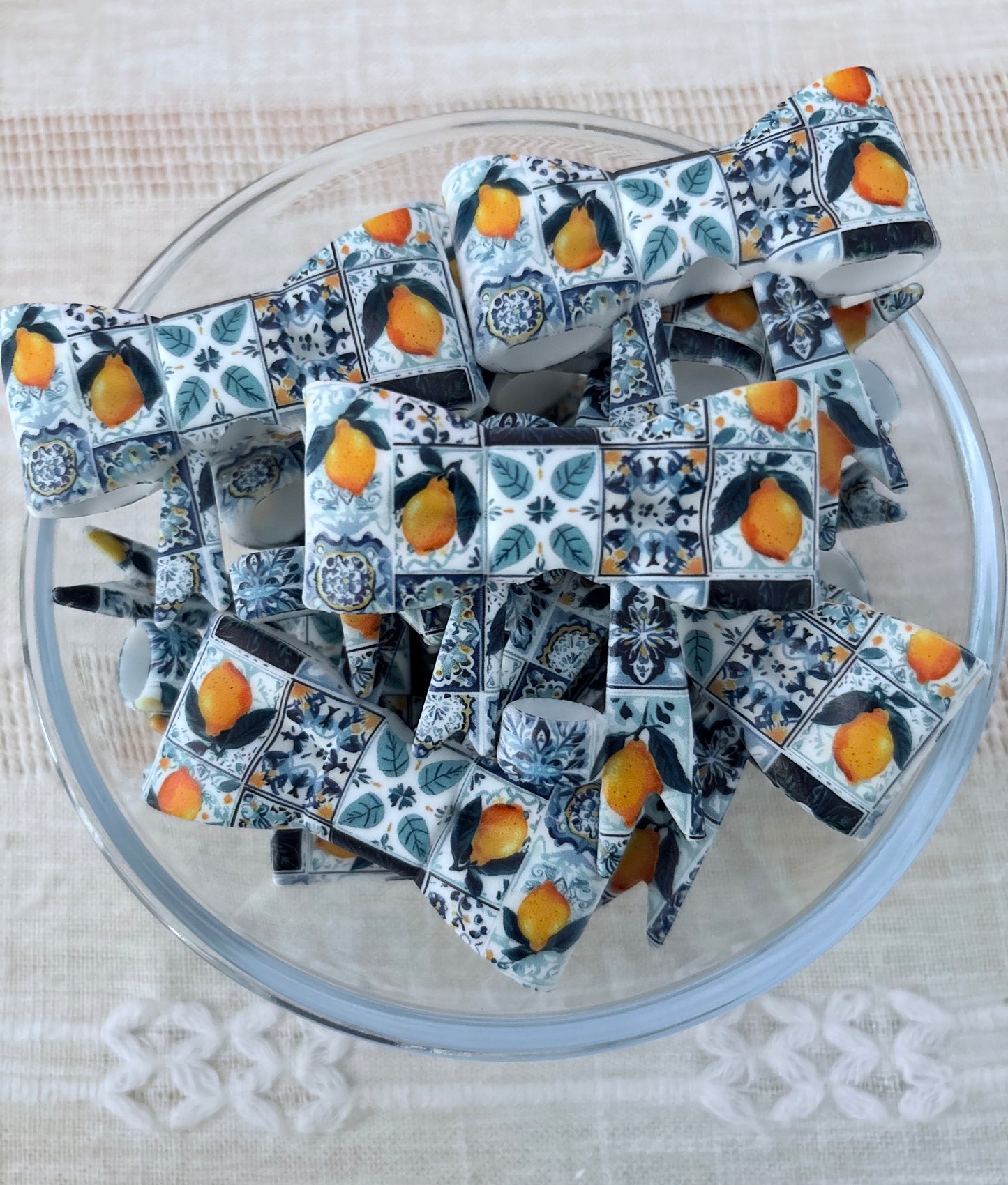 Lemons Silicone Straw Topper