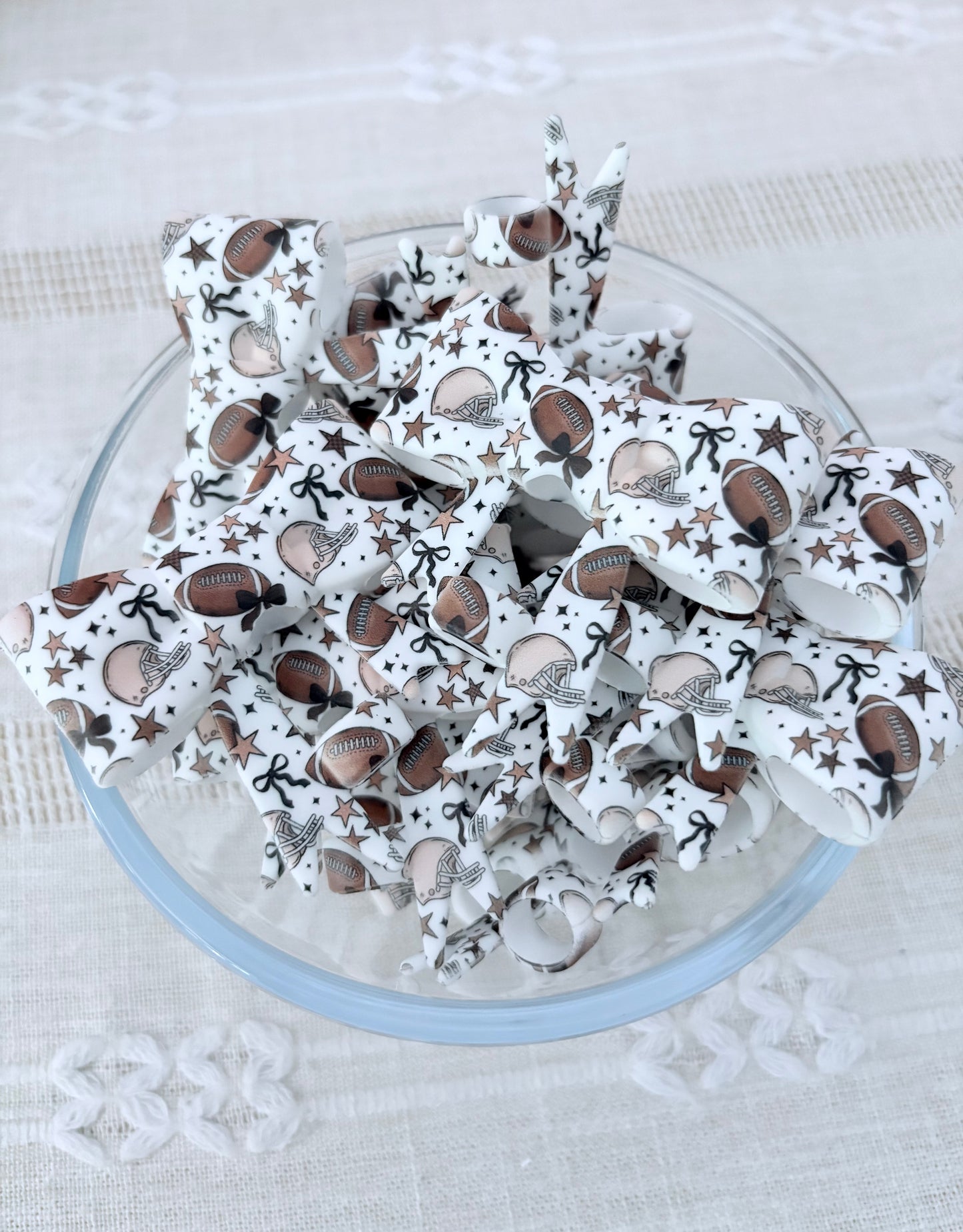 Football Silicone Straw Topper