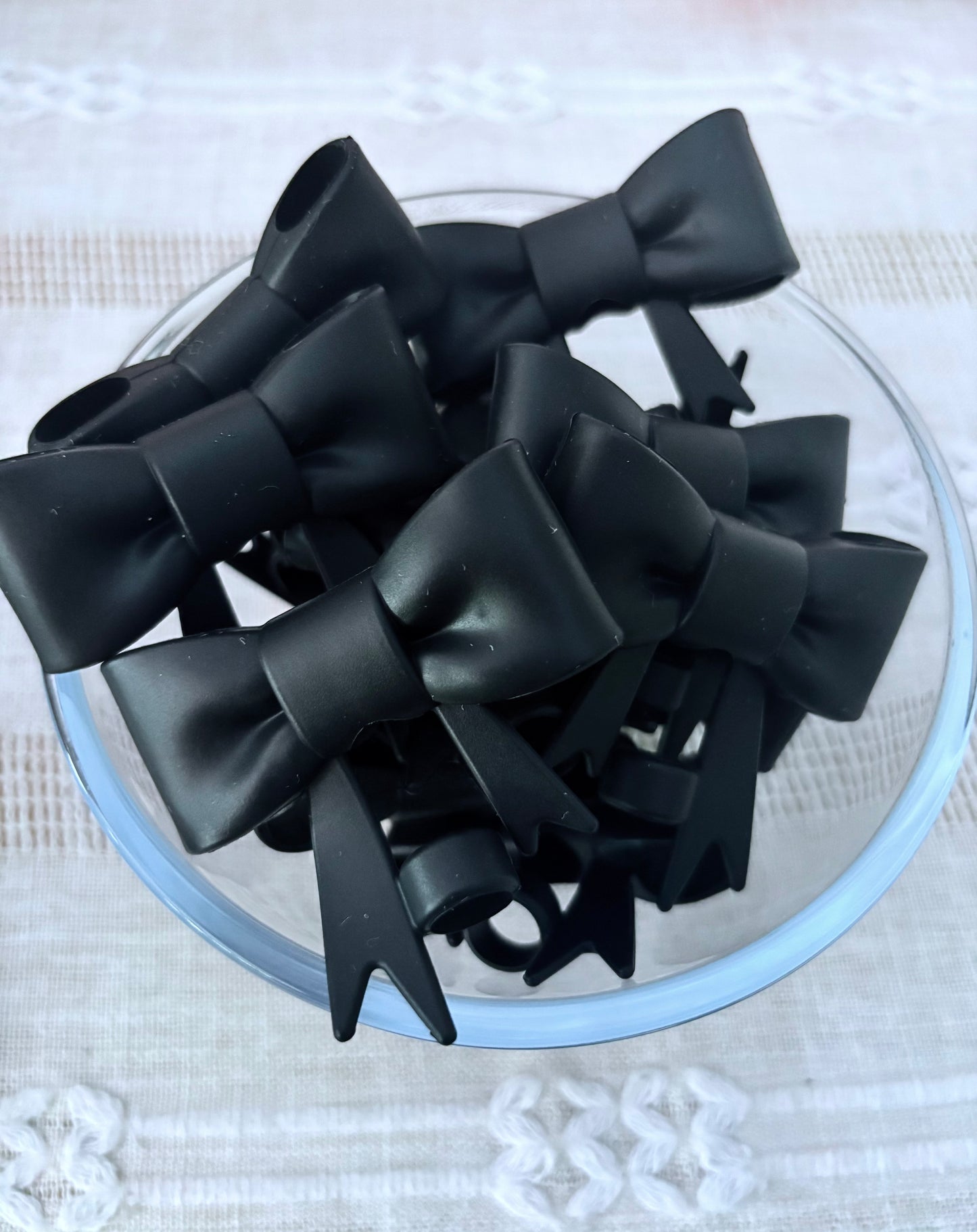 Black Silicone Straw Topper
