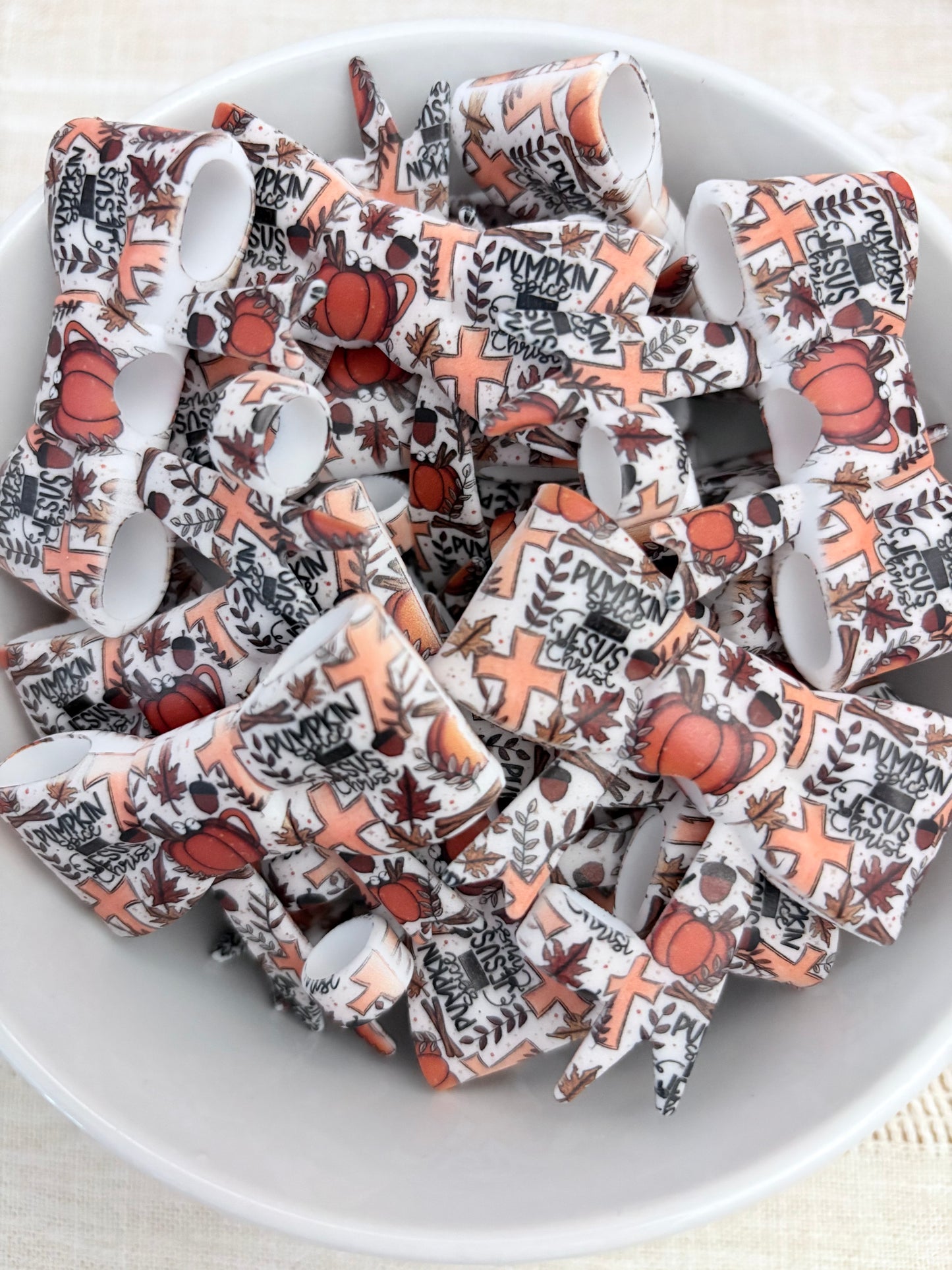 Pumpkin Spice & Jesus Christ Silicone Straw Topper