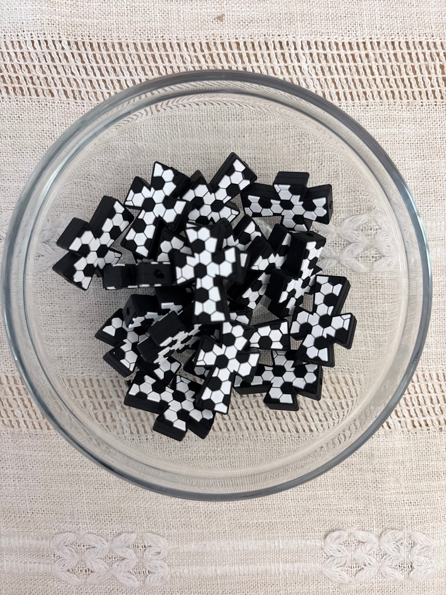 Soccer Cross Focal Bead