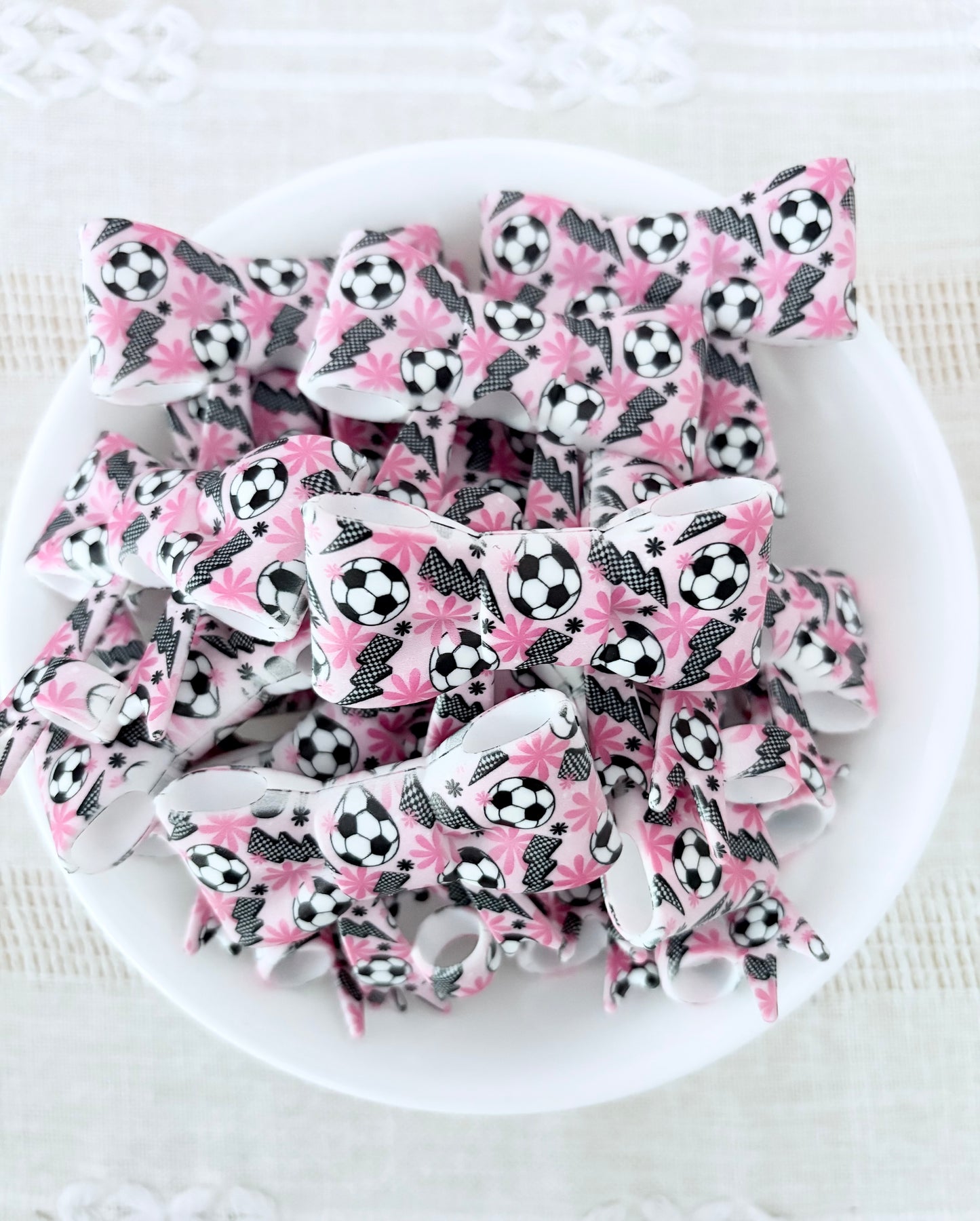 Soccer Silicone Straw Topper