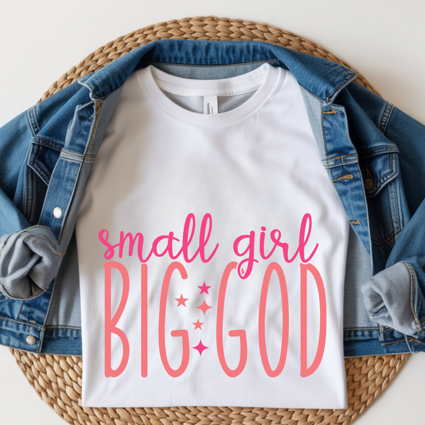 Small Girl Big God Kids DTF Print