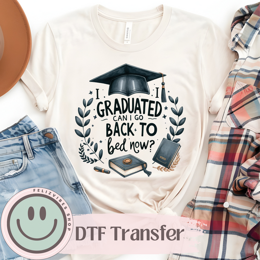 Graduated Back to Sleep DTF Print