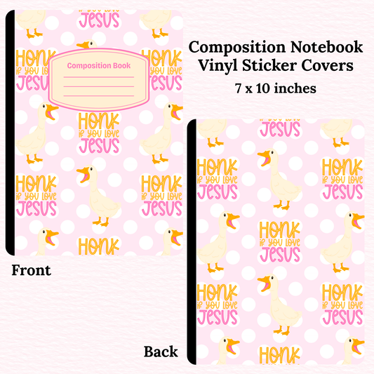 Honk for Jesus Composition Notebook Vinyl Cover