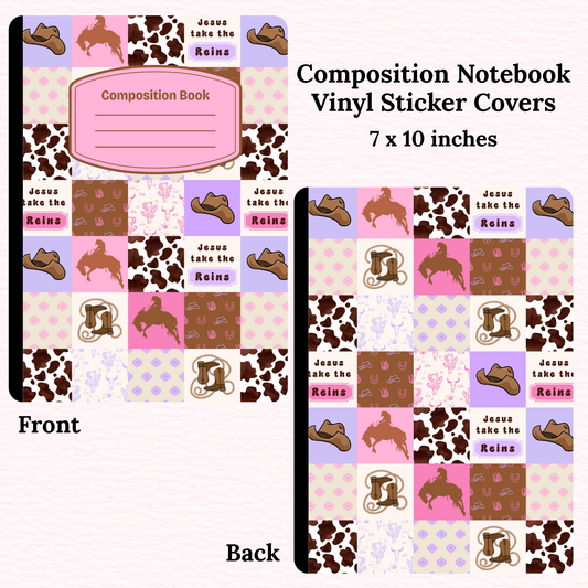 Jesus Take the Reins Composition Notebook Vinyl Cover