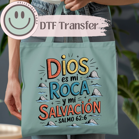 Dios es mi Roca DTF Print