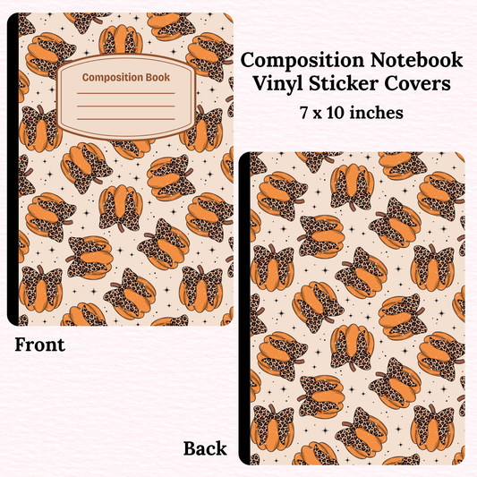 Animal Print Pumpkins Composition Notebook Vinyl Cover