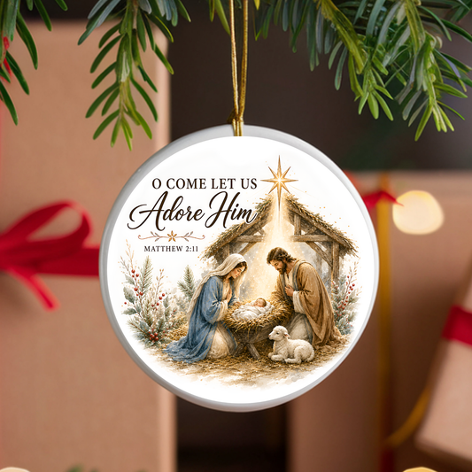 Adore Him UVDTF Ornament Decal