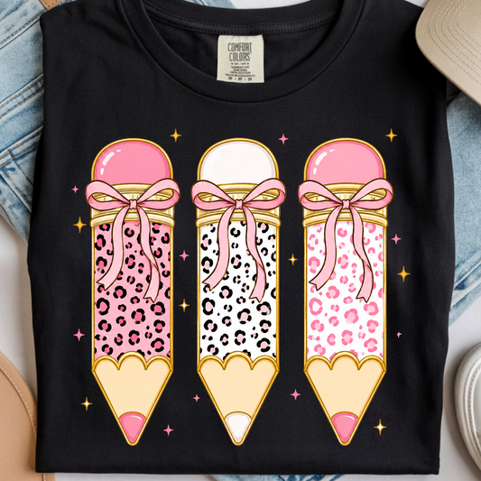 Pink Pencils DTF Print