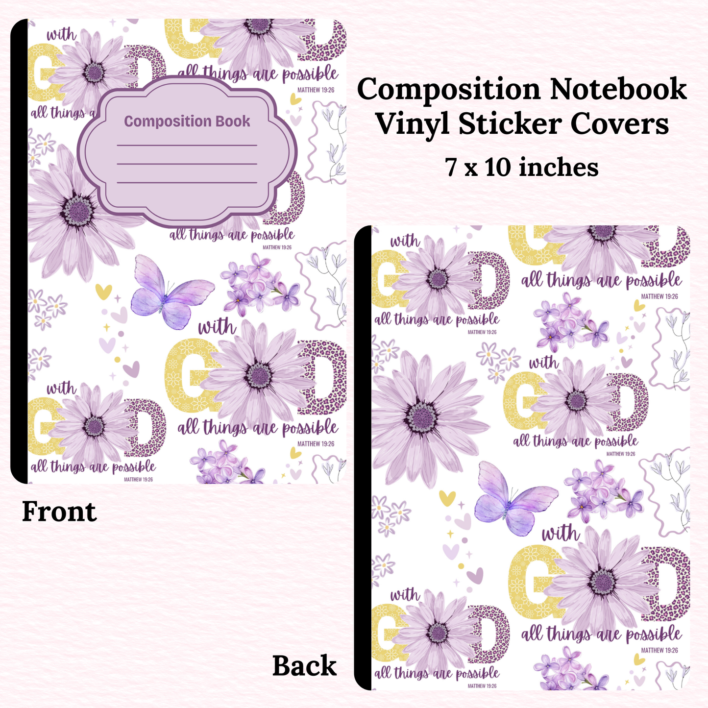 With God is Possible Composition Notebook Vinyl Cover