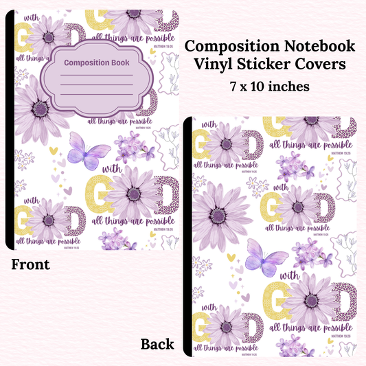 With God is Possible Composition Notebook Vinyl Cover