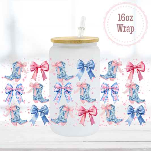 Blue Boots 16oz UVDTF Cup Wrap