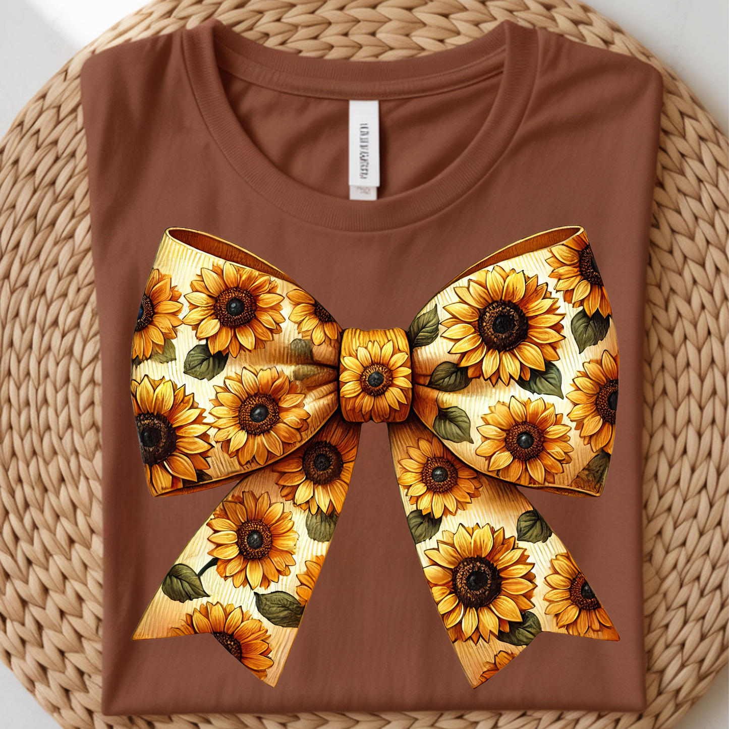 Sunflower Bow DTF Print