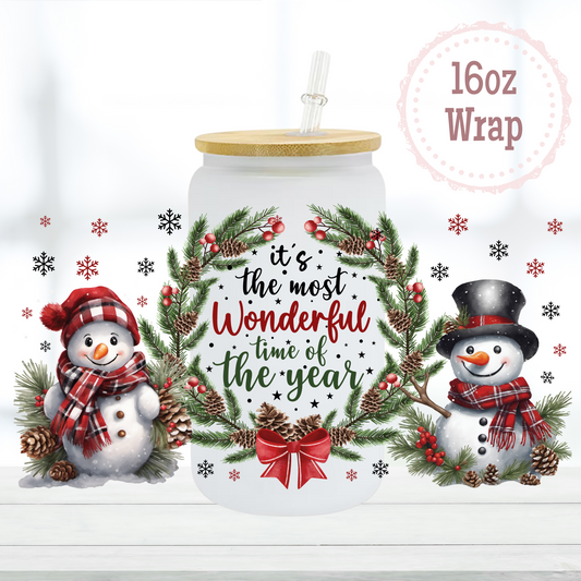 Most Wonderful Time 16oz UVDTF Cup Wrap