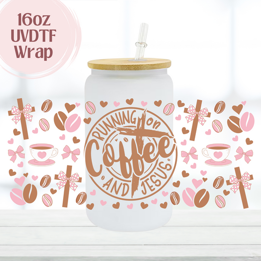 Coffee & Jesus 16oz UVDTF Cup Wrap