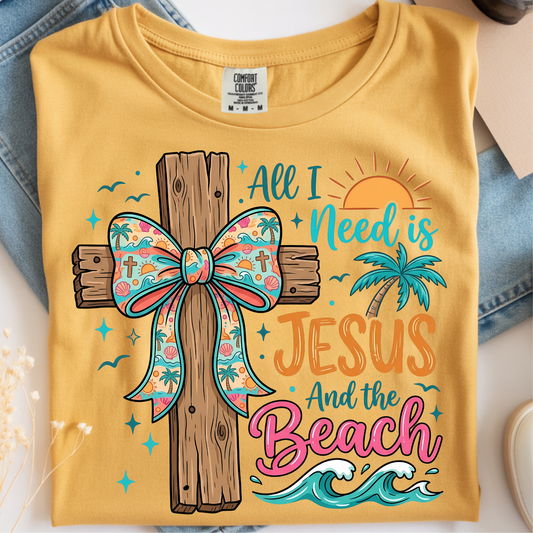 Jesus and Beach DTF Print