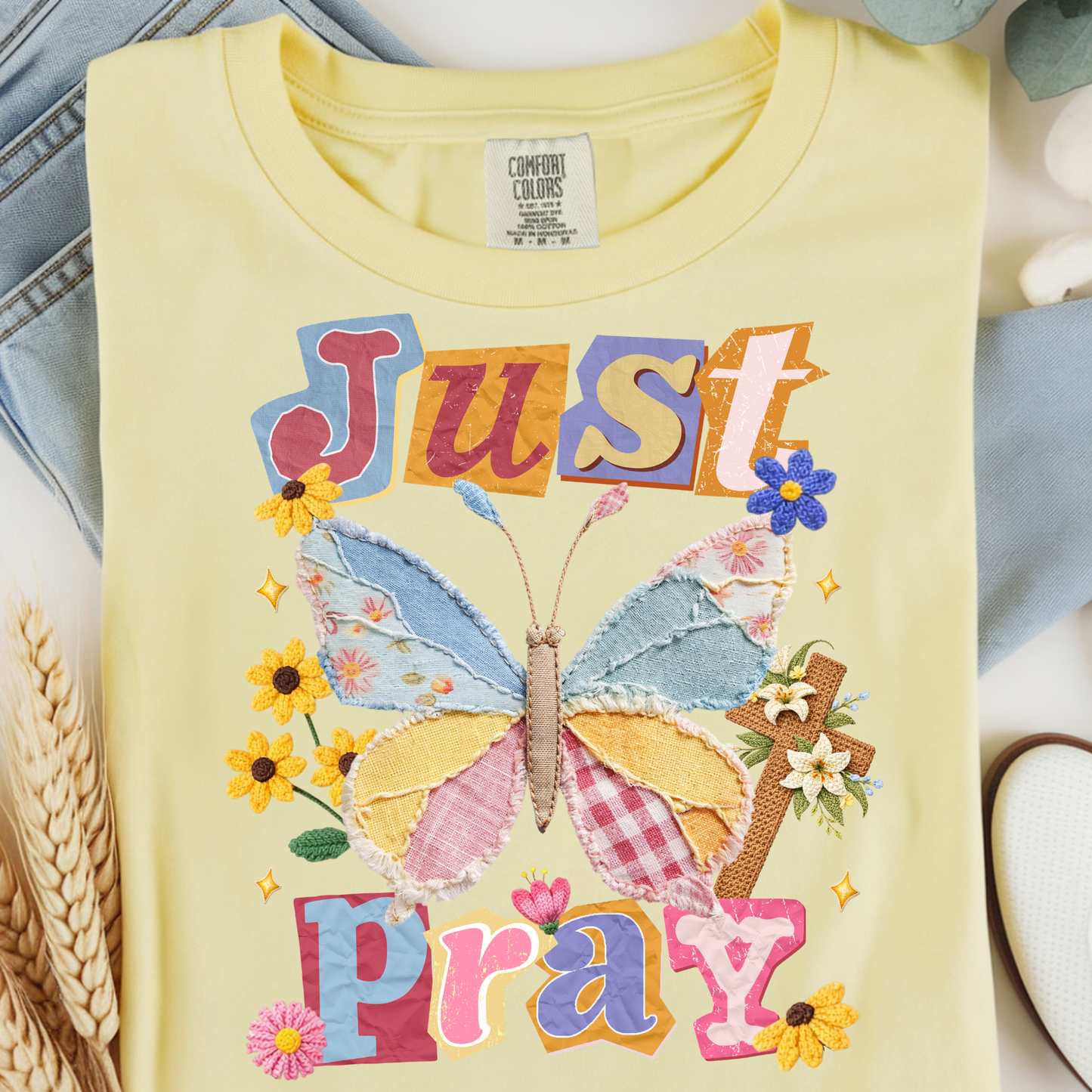 Just Pray DTF Print