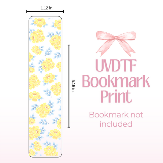 Yellow Flowers Double Sided Bookmark