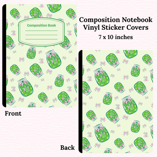 Coquette Pickles Composition Notebook Vinyl Cover