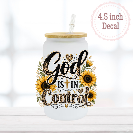 God is in Control UVDTF Decal