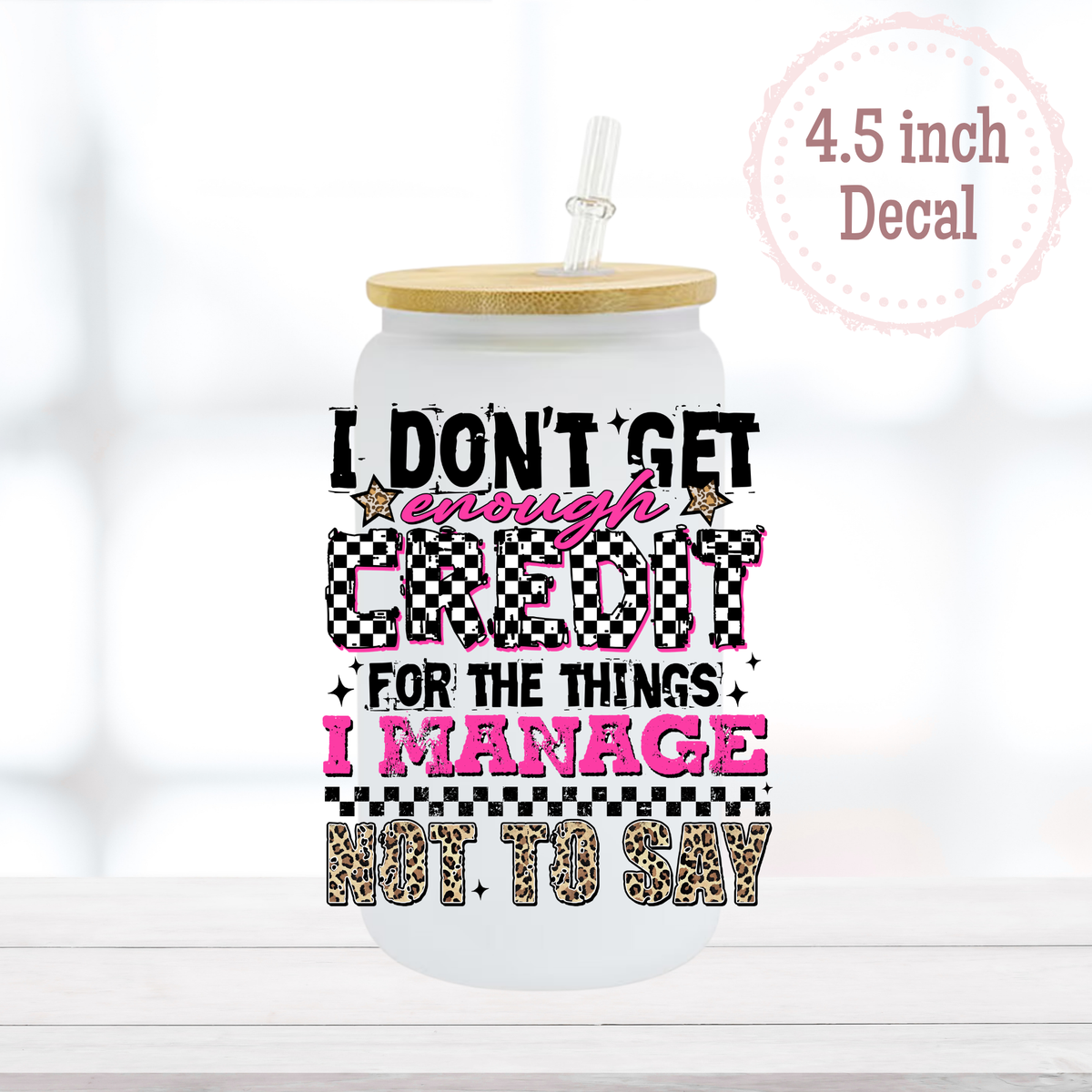 Things I don't Say UVDTF Decal